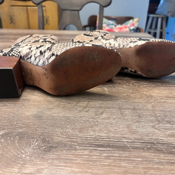 J. Crew Sadie Snake Embossed Leather Booties / Sz 6.5 - Picture 4 of 9